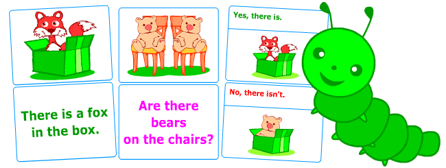English grammar for kids: there is / are flashcards
