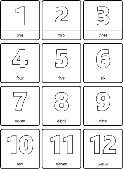 Bingo game for learning English numbers