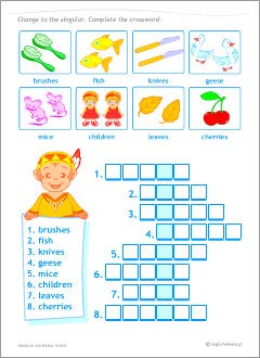 Worksheets for kids learning English nouns
