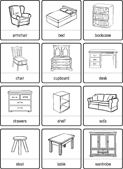 ESL printables: Furniture vocabulary