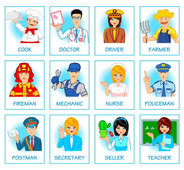 Picture dictionaries for kids. Occupations