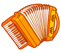 Musical instruments in English: accordion