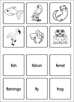 Printable flashcards to teach the English ABC