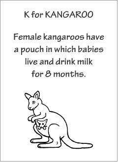 English printable resources: Kangaroo readers