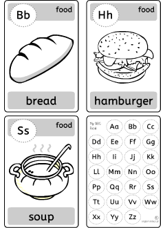 ABC flashcards: food