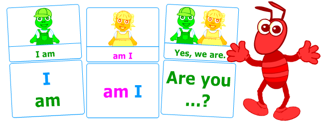 Grammar flashcards: verb be in English