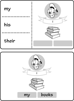 Task cards for learning English pronouns