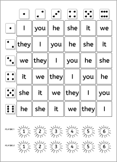 Classroom games: English pronouns