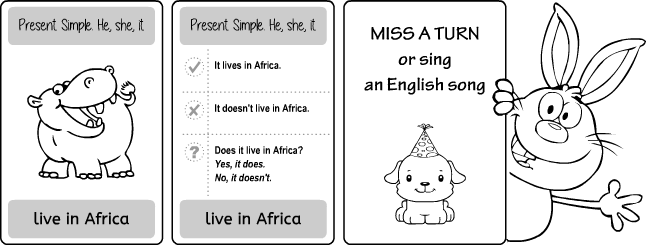 English grammar for kids: present simple quiz games