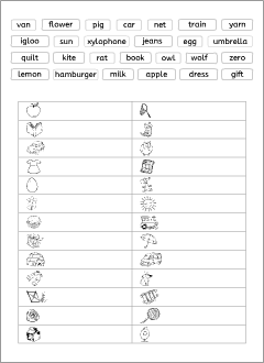 ABC worksheets: alphabetical order