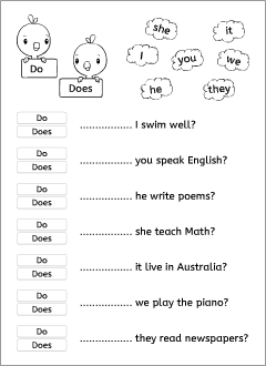 Present simple worksheets: questions