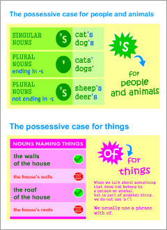 Grammar posters: nouns in English