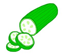 English words: cucumber