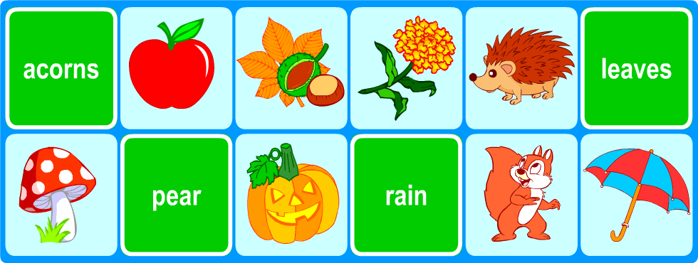 English vocabulary flashcards for kids