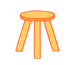 English words: stool