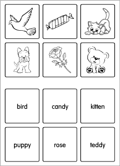 Valentine's Day flashcards for kids learning English