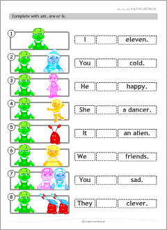 Worksheets to practise English verbs