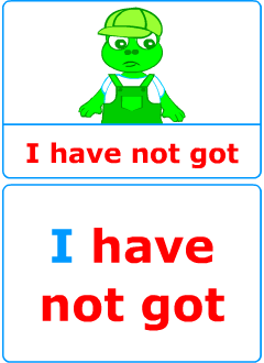 Flashcards for teaching English verbs