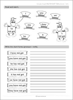 Worksheets for teaching English verbs