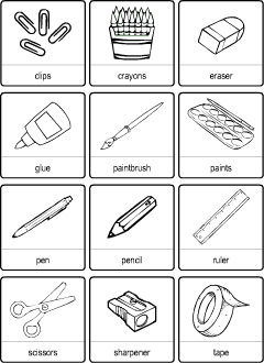 ESL worksheets: Pencase vocabulary