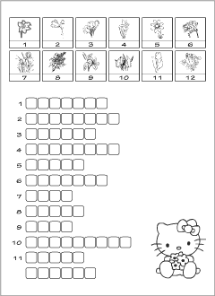 ESL crosswords: Spring Flowers vocabulary