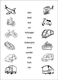 ESL tests: Transport vocabulary