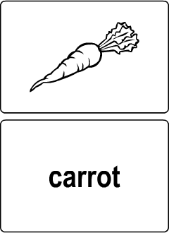 English flashcards: Vegetables vocabulary