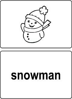 English flashcards: Winter vocabulary