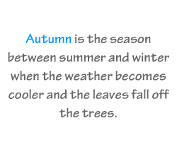 English vocabulary: Autumn