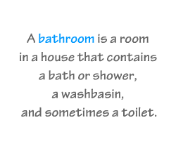 English vocabulary: Bathroom
