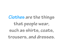 English vocabulary: Clothes