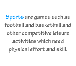 English vocabulary: Sport