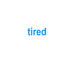 Flashcards: tired